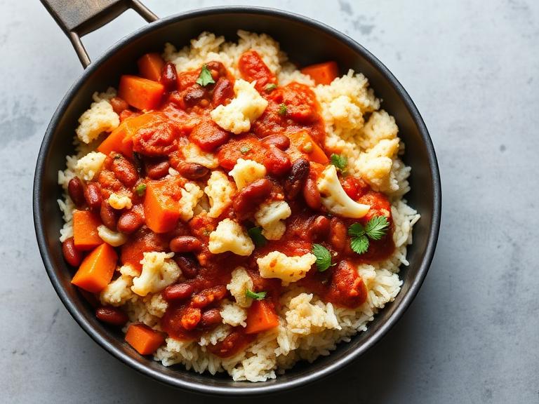 Cauliflower Rice with Kidney Beans
