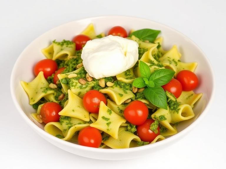 Pesto Pasta Salad with Burrata