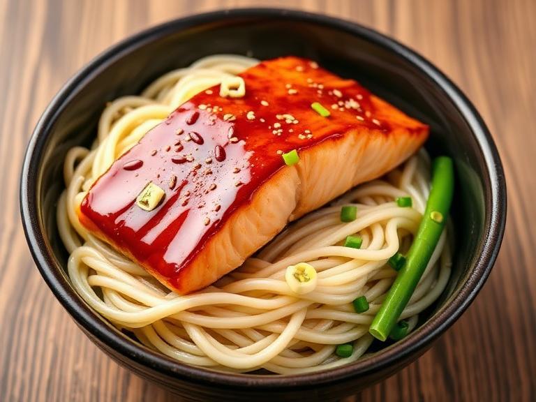 Teriyaki Salmon with Soba