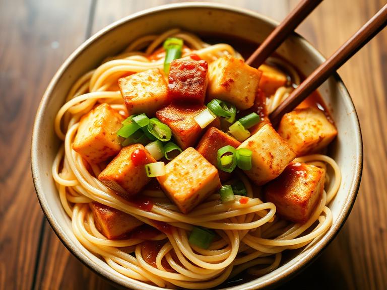 Ginger-Garlic Noodles with Tofu